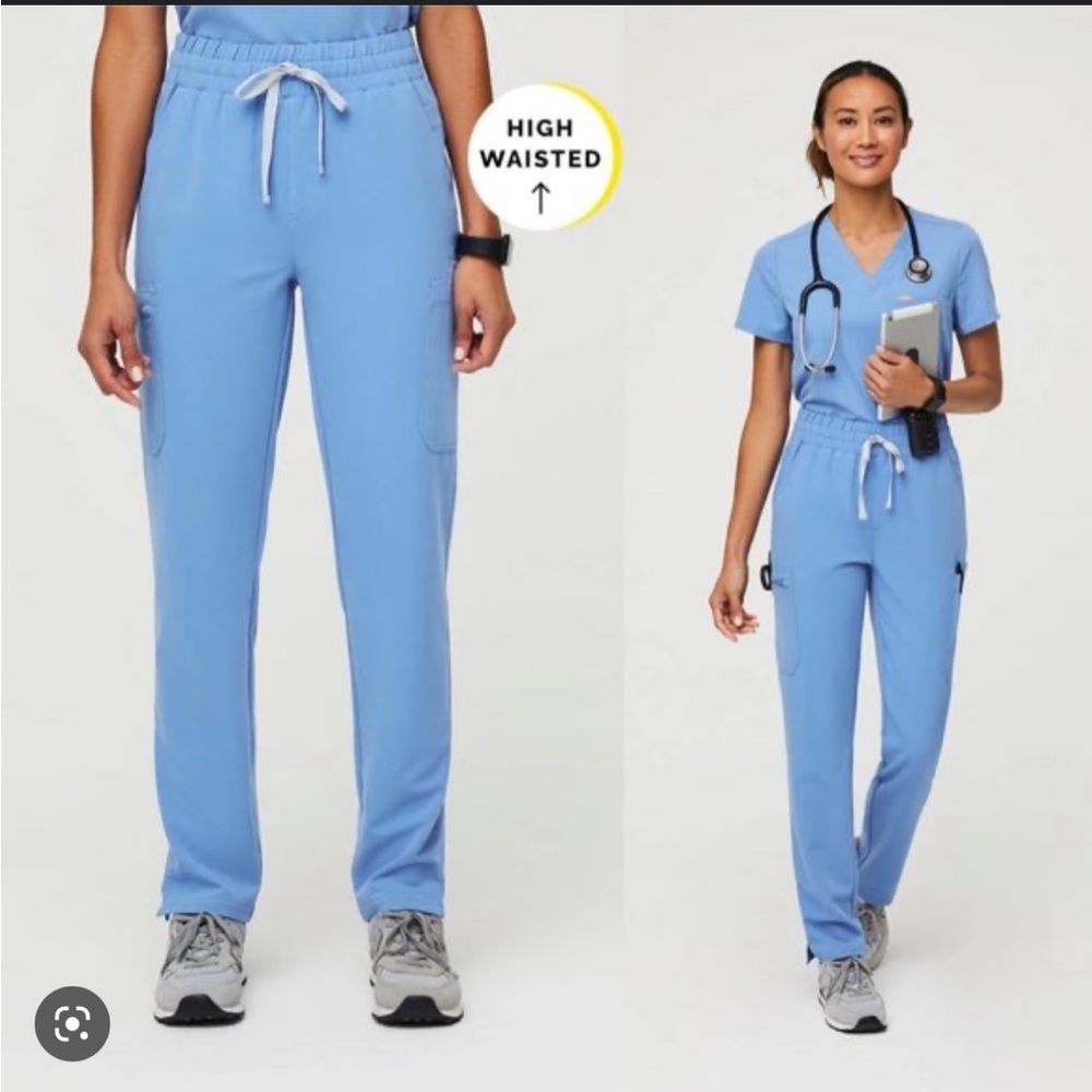 Figs high waisted Yola Skinny scrub pants - size small